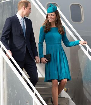 Kate Middleton in an aquamarine dress by NZ-born designer Emillia Wickstead and Jane Taylor hat.jpg